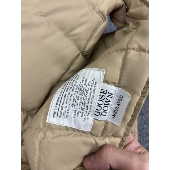 Vintage Miller Western Wear Vest Mens Large Tan Goose Down Insulated 70s - Picture 5 of 6
